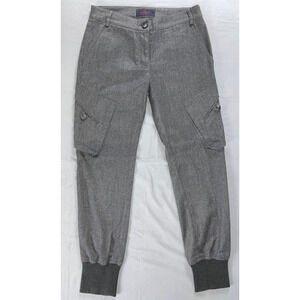 James Jeans Boyfriend Cargo Jogger Pants In Charcoal Flannel Women's Sz 24 EUC!